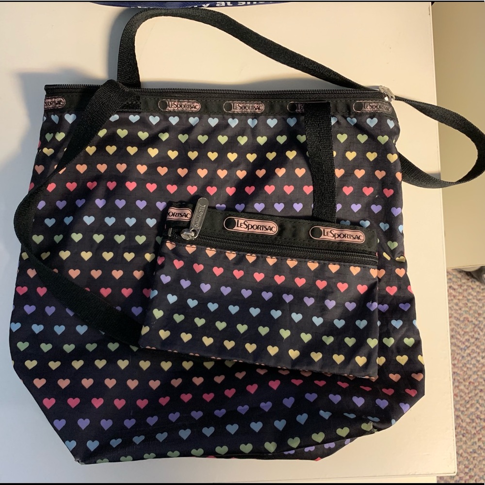 Lesportsac bucket bag and mini pouch